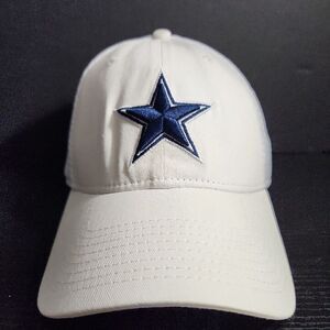 Dallas Cowboys New‎ Era 39THIRTY Hat L/XL White Blue Star Embroidered Logo NFL
